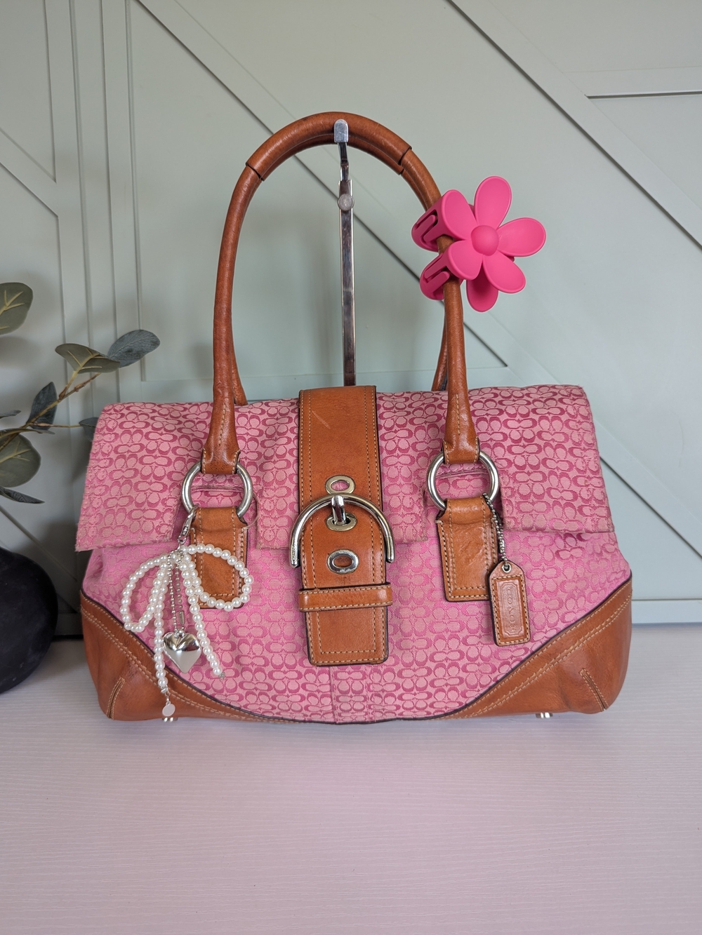 Y2K Coach Soho SignatureFlap Satchel, a mid-2000s vintage classic.